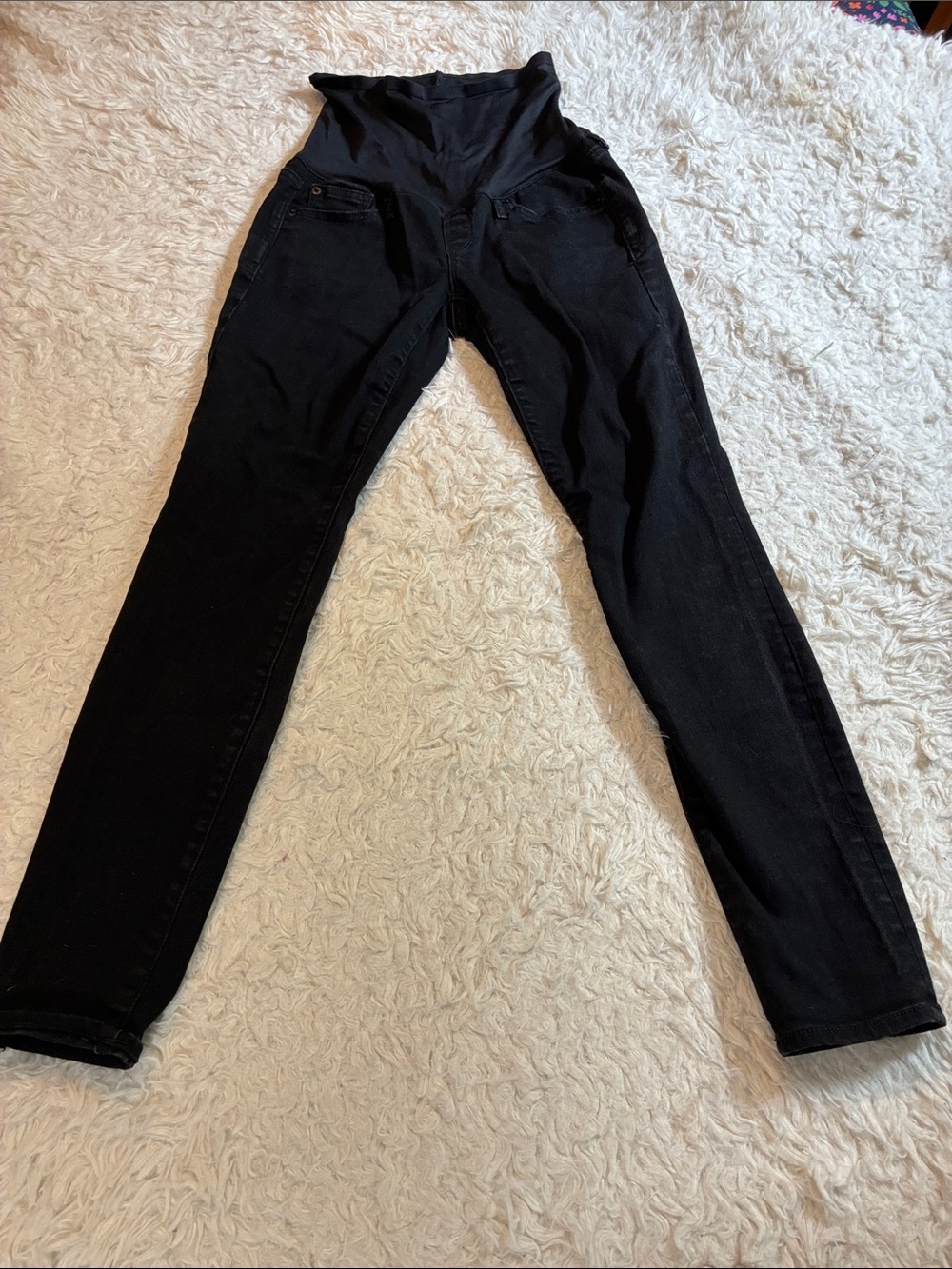 Gap 1969 Maternity Black True Skinny Jeans